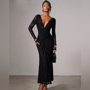 Elegant Black Lace Dress